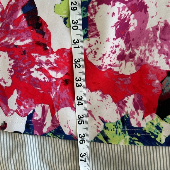 Milly Rosabella Combo Watercolor Scuba Fit and Flare Dress - size 6 Stretch - Picture 4 of 12